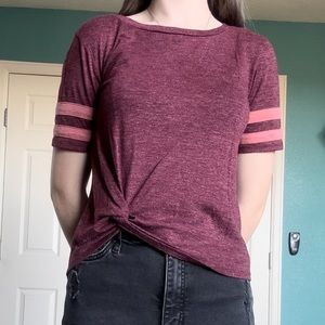 Wallflower Tee with Front Tie